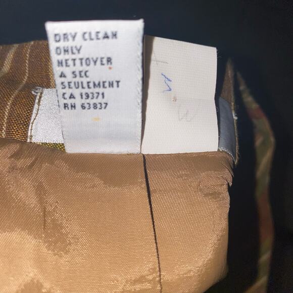 Vintage Anne Klein Linen Striped Sleeveless Button Front Vest Size 8 Petite - Picture 11 of 12